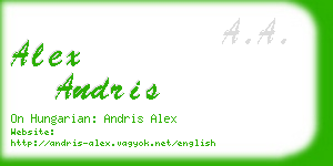 alex andris business card